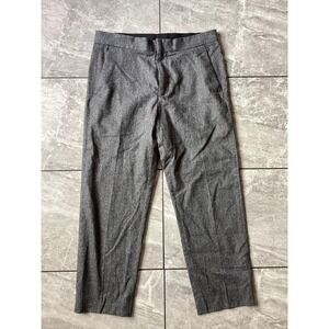 COS Women's Gray Herringbone Wool Blend Dress Pants Size 30R